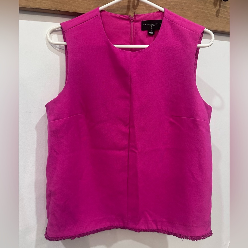 Victoria Beckham Hot Pink Sleeveless Blouse